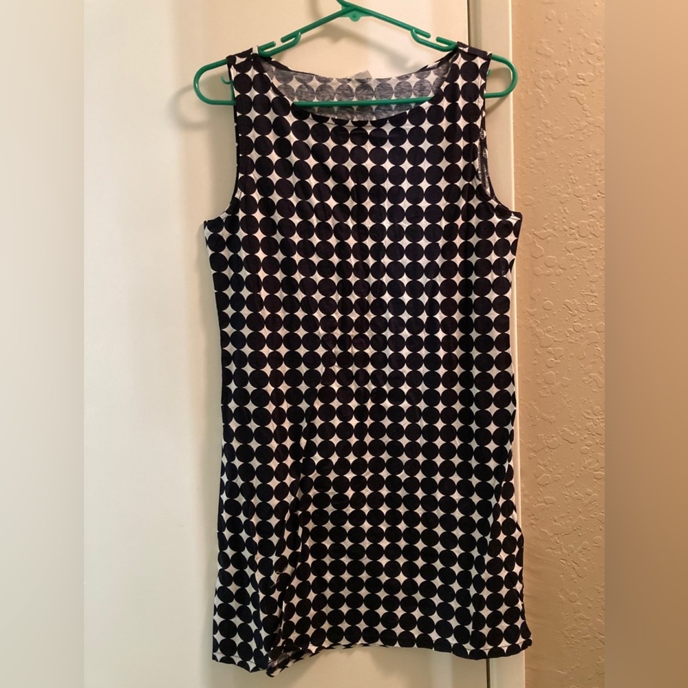 J. Crew Black and White polka dotted tunic NWT